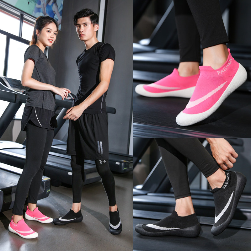 Indoor comprehensive training rope skipping squat shoes men's gym professional treadmill deadlift yoga socks overshoes women's soft bottom