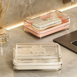 Soap Box For Home with Lid Accessible Luxury Hit Style Soap Box Student Dormitory Travel Portable Toilet Laundry Soap Box