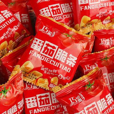 巧彩番茄味空心薯片儿时怀旧食品