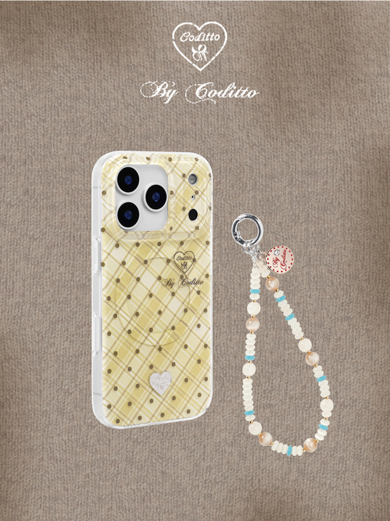 Coditto Phone Case Coditto Girls Minimalist Black Polka Dot MagSafe Heart Charm Phone Case ...