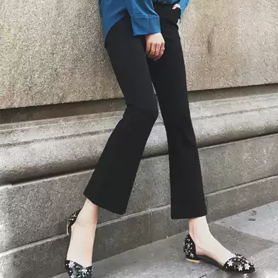 Pregnant women pants spring and autumn thin wear wide leg tide mom leisure ankle-length pants Korean fashion loose autumn Bell pants