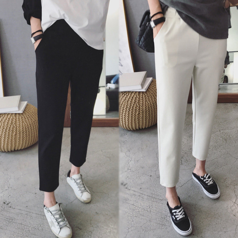 Maternity pants summer wear 2020 new fashion casual suit pants women's business wear spring and autumn nine points in the pants