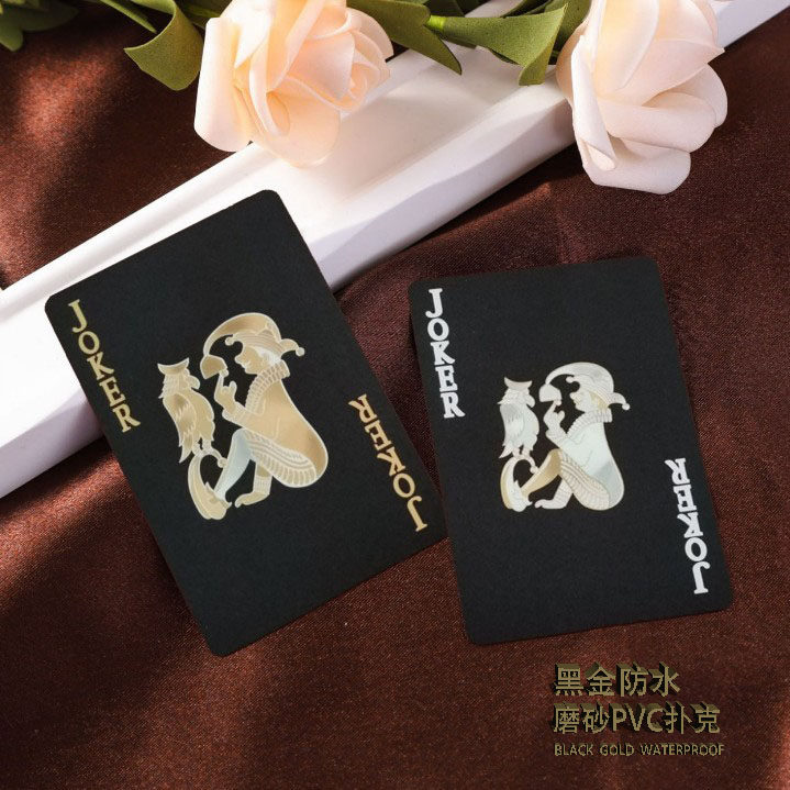 Black Gold Plastic Playing Cards Pvc Texas Poker Special Card Creative Nau Gold Thickening Washable Anti-Fold