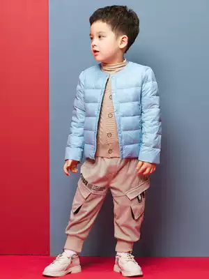 Yalu children wear light down jackets to keep warm down inside small, middle and big children, boys and girls baby white duck down