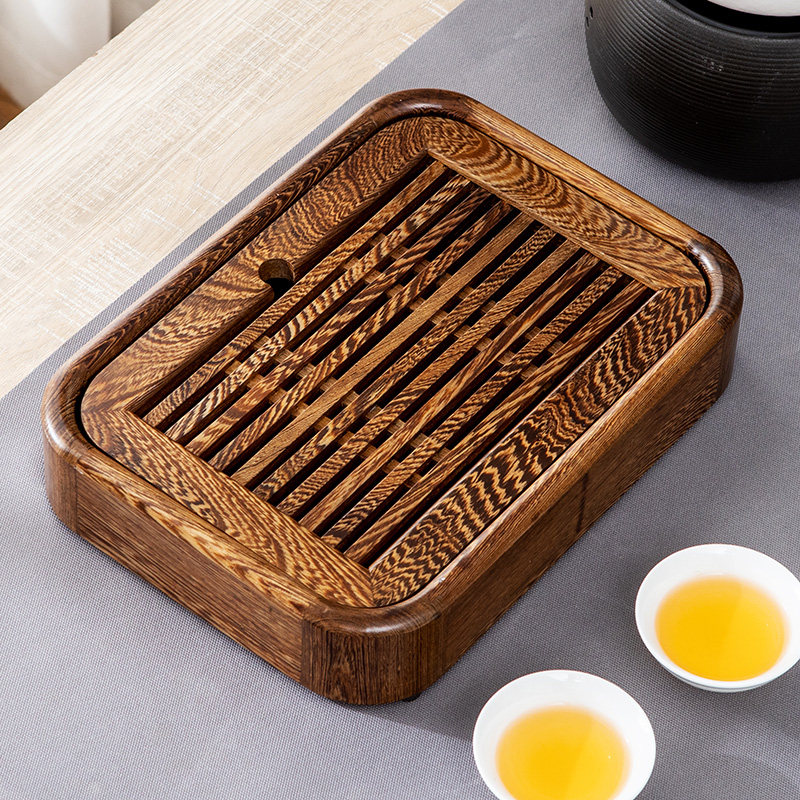 Small tea plate household suit tea table small wood wings wood wings storage water-type dry foam pallet for two people