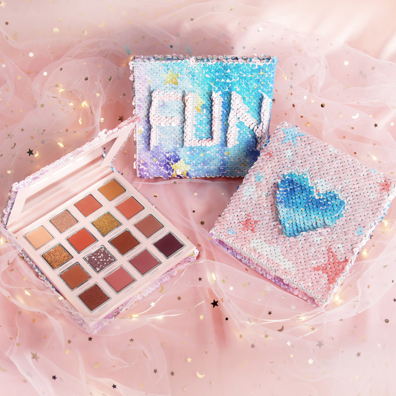 An interesting eye shadow disc] funpark nemesis red shakes young girl with bright sheet eye shadow pink pearlescent waterproof