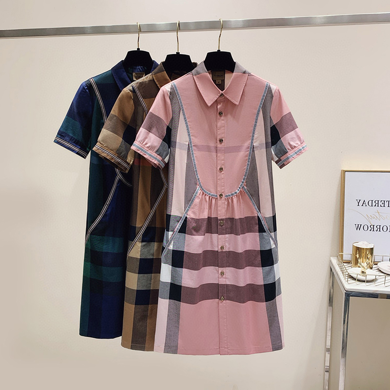 British Style Retro Simple Striped 2024 New Summer Short-Sleeve Women's Stylish Polo Dress Single-Breasted Shirt Dress British Style Retro Simple Striped 2024 New Summer Short-Sleeve Women's Stylish Polo Dress Single-Breasted Shirt Dress