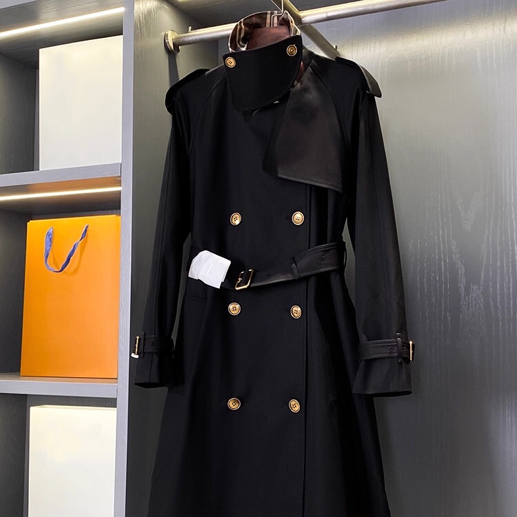 Autumn and Winter Women's Long Caselford Drop-Shoulder Trench Coat 2025 New British Style Pure Cotton Double-Breasted Autumn and Winter Women's Long Caselford Drop-Shoulder Trench Coat 2025 New British Style Pure Cotton Double-Breasted