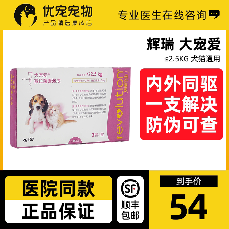 Big pet pet puppy dog ​​cat internal and external insect repellent medicine dog cat kitten dog with internal and external insecticide drops