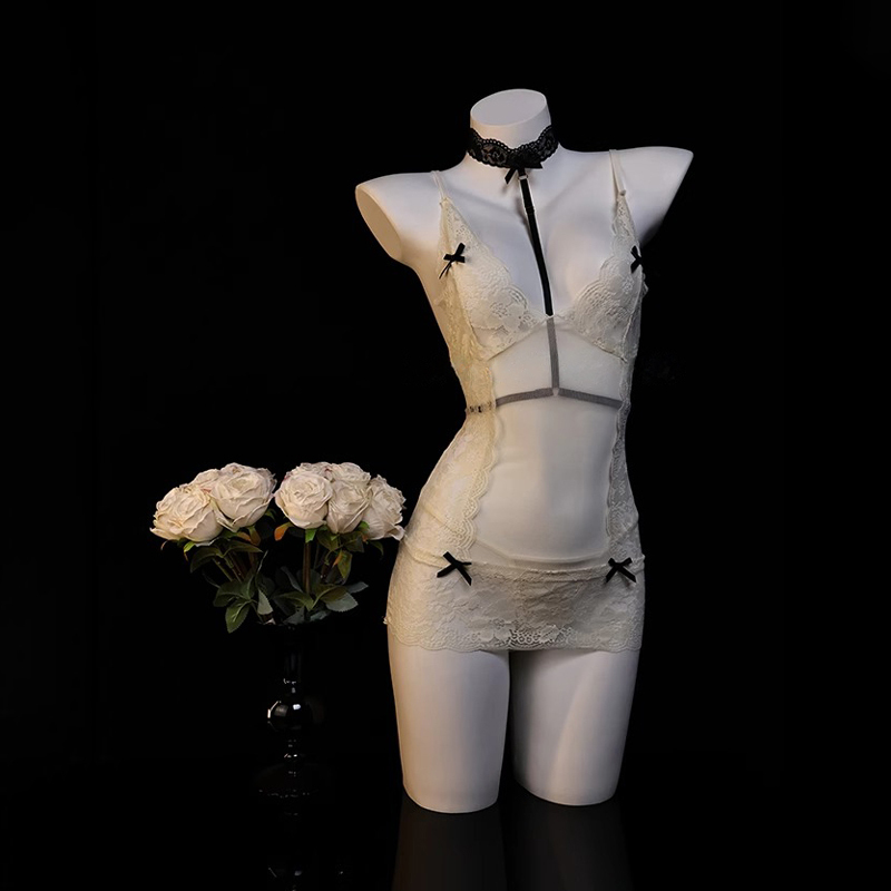 So Tempting, the Sheer Gauze Lingerie, Sexy Uniform, Seductive Outfit, Pajamas, 2025 New Model Qqny for Women