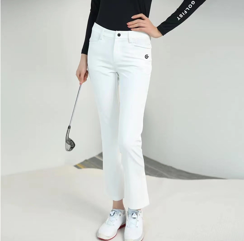 Women's Golf Pants for Spring, Autumn, and Summer, Quick-Drying, Wrinkle-Free, Slim-Fit, Cropped Pants, Long Pants