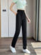 Pure cotton stretch straight sports pants for women with extended version tall 175 running fitness small feet slim and versatile casual