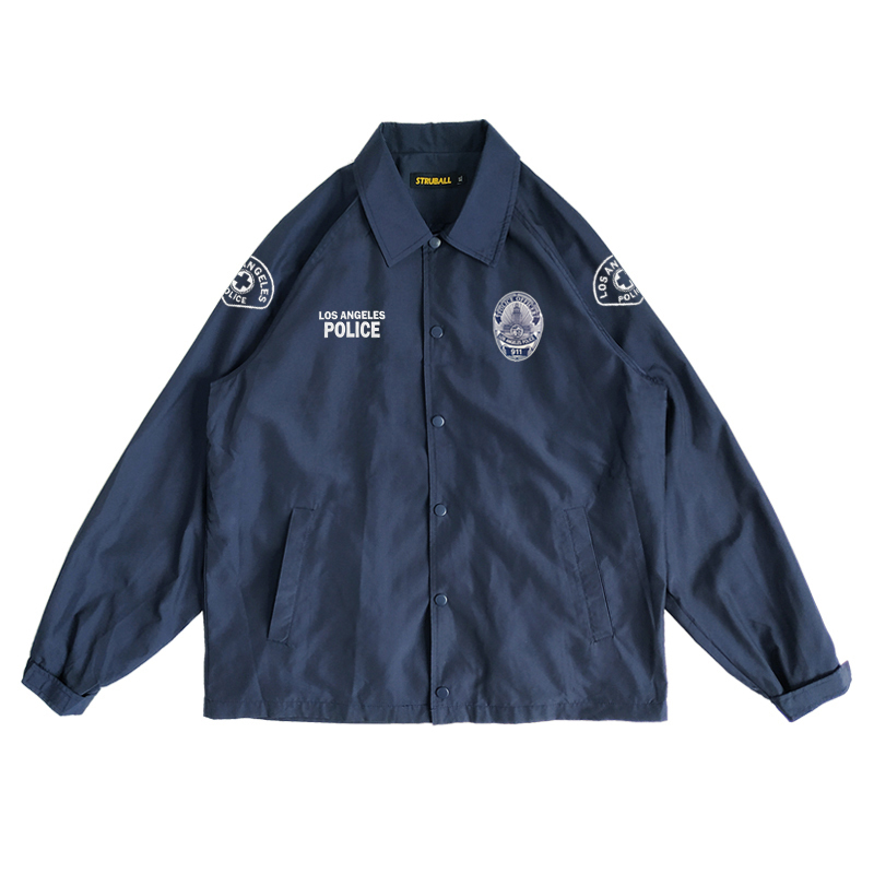 【Tag】Los Angeles Police Department Lapd Raid Jacket Identification Coat American Coach Jacket Loose Fit Men's