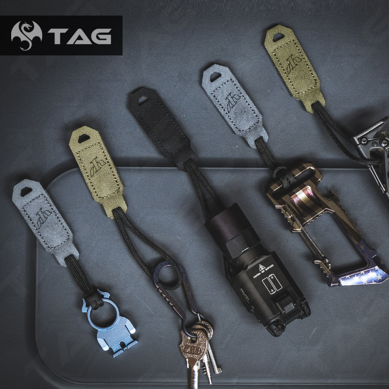 (TAG) PSIGEAR Nylon Quick Pick Handle EDC Keychain Fitting Accessories Tactical Pinch