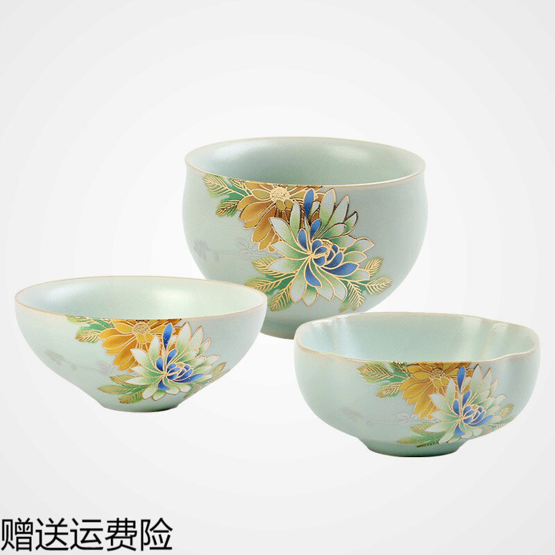 Tea Cup Ceramic Small Teacup Set Household Function Drinking Tea Set Single Cup Master Cup Ru Porcelain Tea Cup Small Tea Bowl