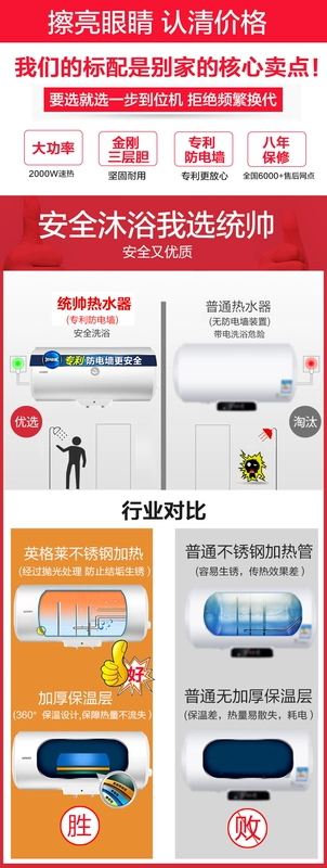 Haier chỉ huy 60 lít L hộ gia đình tiết kiệm năng lượng nước nóng lưu trữ nhỏ loại lưu trữ đặc biệt cung cấp tốc độ phòng tắm nóng - Máy đun nước