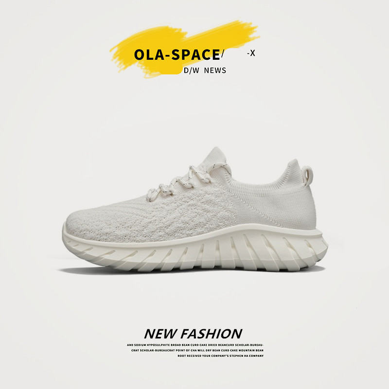 Men's Shoes 2026 New Summer Breathable Slip-On Men's Spring Versatile Casual White Fly-Knit Sock Shoes Men's Shoes 2026 New Summer Breathable Slip-On Men's Spring Versatile Casual White Fly-Knit Sock Shoes