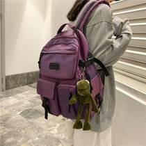 Sensussensuo Colorful Ancient feeling Double shoulder bag Male schoolboy High school student Korean version of fashion Backpack Woman double shoulder