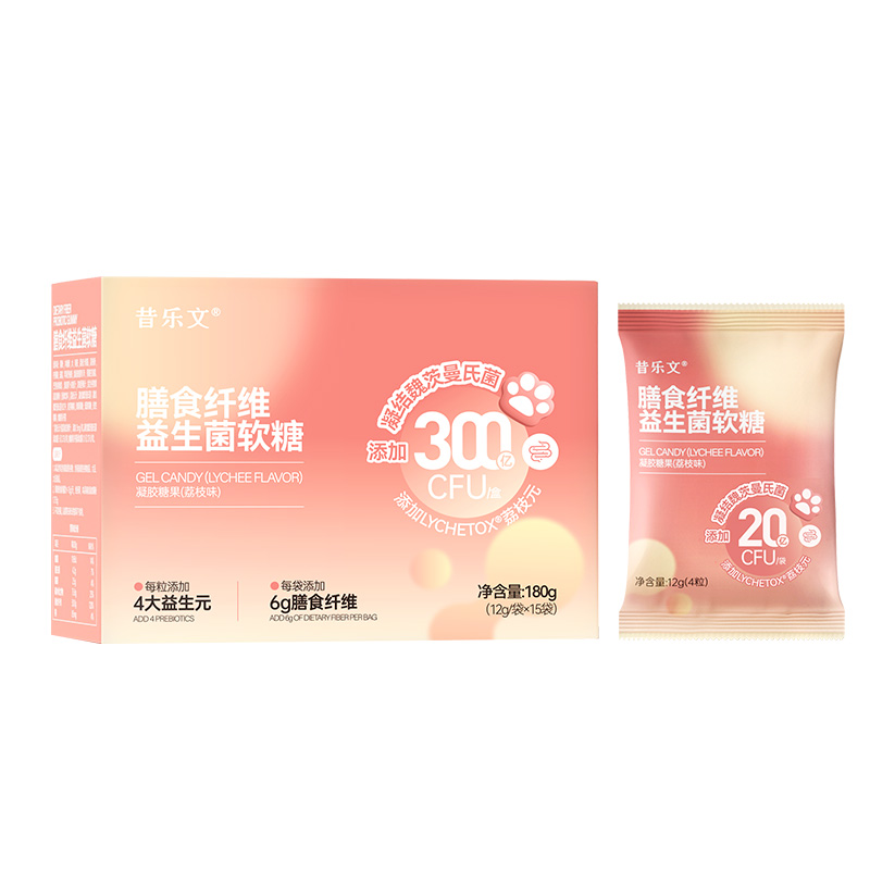 昔乐文菊粉膳食纤维益生菌软糖180g成人男女性呵护肠胃旗舰店正品