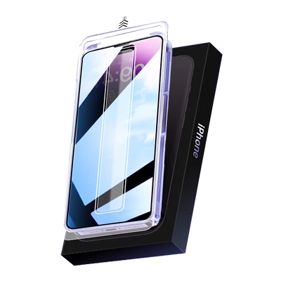 酷乐风 适用苹果15钢化膜无尘仓秒贴iPhone16手机膜13ProMax自除尘高清防窥14Pro贴膜神器全屏新款plus防指纹