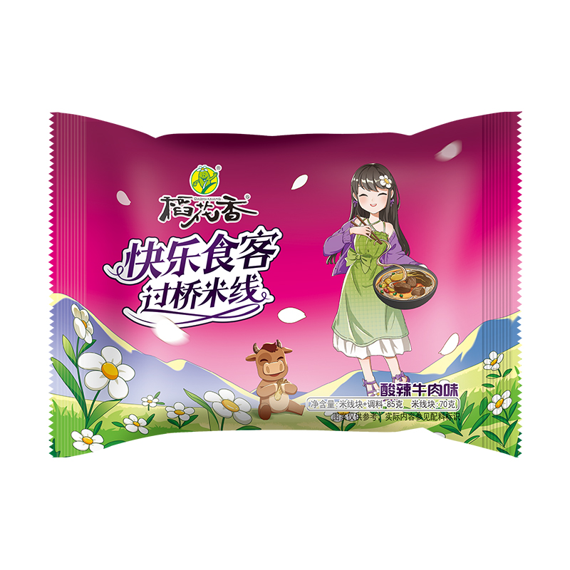 稻花香过桥米线云南米粉非油炸豚骨粉丝酸辣味非方便面泡面单桶装