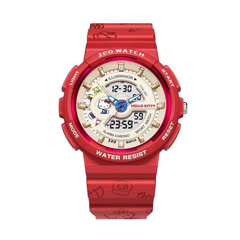 正港ZGOxHelloKitty红色手表女学生初高中儿童电子表只看时间女孩 正港ZGOxHelloKitty红色手表女学生初高中儿童电子表只看时间女孩