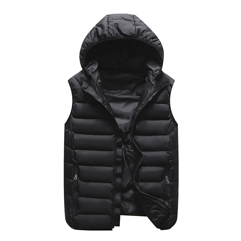 Down Cotton Vest Jacket for Autumn and Winter, Men's Fleece-Lined Warm Sleeveless Vest, Trendy Couple Outerwear, Fashion Brand Down Cotton Vest Jacket for Autumn and Winter, Men's Fleece-Lined Warm Sleeveless Vest, Trendy Couple Outerwear, Fashion Brand