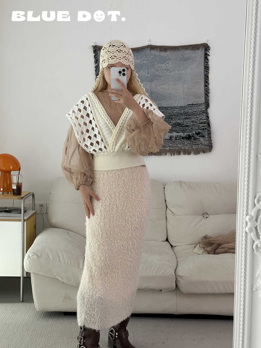 トップス leinwande Intarsia Knitted Polo leinwande Intarsia Knitted Polo Landscape Intarsia Knit Top⁄Brown