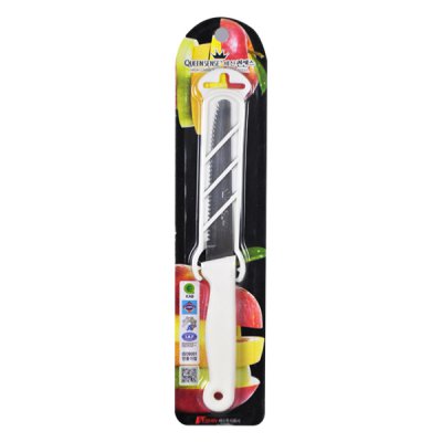 Korea imported QUEEN SENSE fruit knife bread knife serrated knife stainless steel peeling knife with sheath