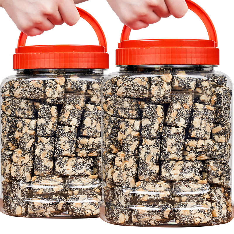 (handmade by ancient methods) net red black sesame peanut crisp snack peanut crisp candy old pregnant woman snack