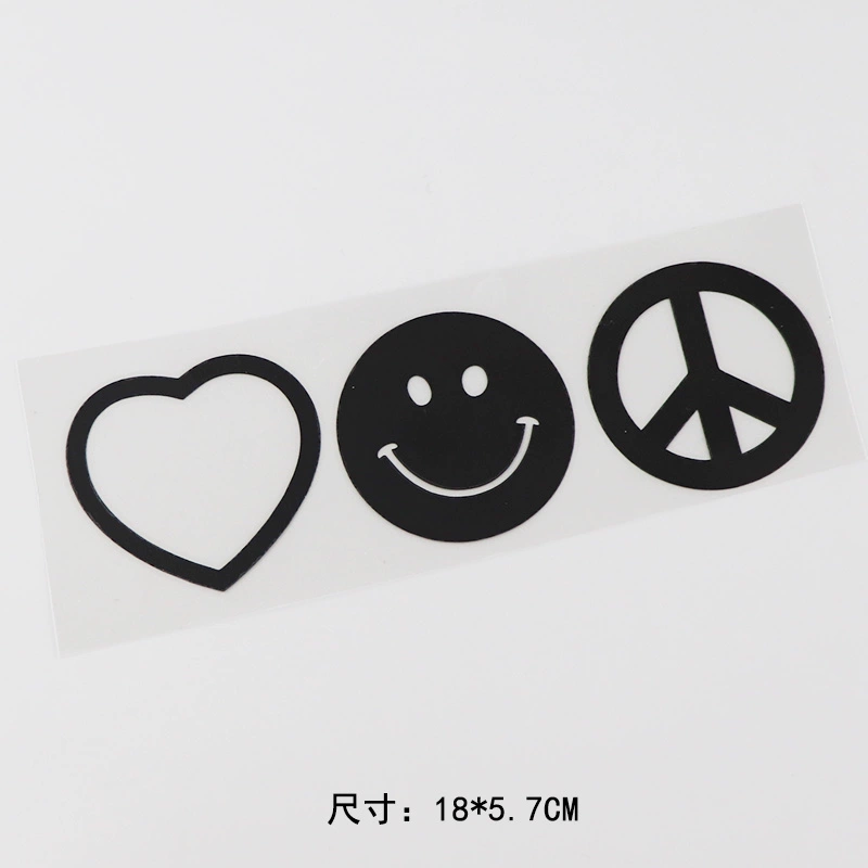 YJZT Love Smiley Peace Cá Tính Dán Xe Hơi Hoạt Hình Dán Xe Trang Trí HY3121 logo oto 