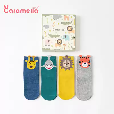 Baby newborn baby children's socks Long tube cute men and women children's floor socks Baby season pure cotton non-slip indoor socks