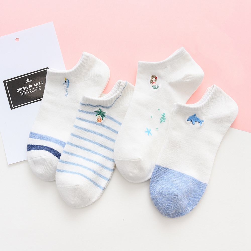 Socks women's socks invisible socks Korea thick low-top shallow mouth invisible socks cotton socks autumn academic style