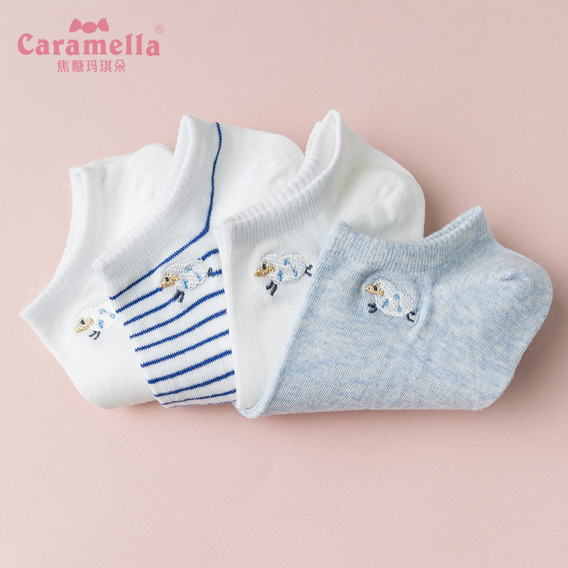 CARAMELLA invisible boat socks women's socks shallow mouth cute Japanese cotton spring and summer ins tide net red thin socks