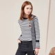 xg Women 2019 Mặc mùa đông mới châu Âu và Mỹ Loose Slim Áo thun dài tay Hàng dệt kim Áo len sọc ngang - Áo / áo thun