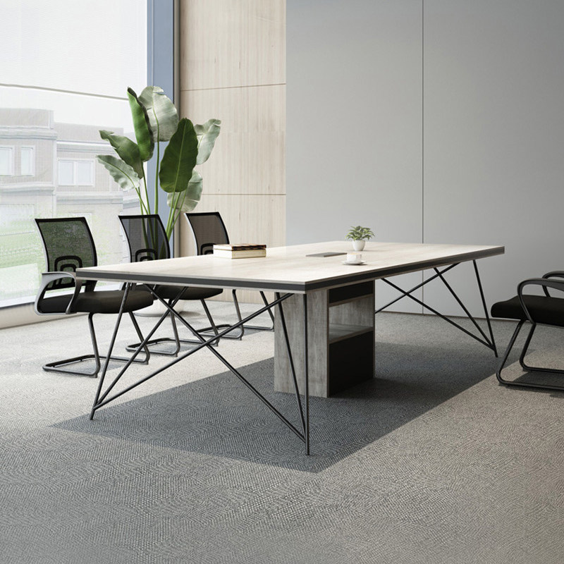Conference Table Minimalist Industrial Wind Desk Large Small Long Table Reception Negotiation Table Training Table And Chairs Combined Bench