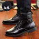 Giày cao cổ cao cấp mùa thu và đông 2019 giày nam không thấm nước Giày Martin boots da của nam giới Anh cộng với nhung tuyết giày bông ấm áp - Giay cao