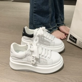 Спортивная демисезонная дышащая белая обувь, дышащие универсальные кроссовки, тренд сезона, подходит для подростков