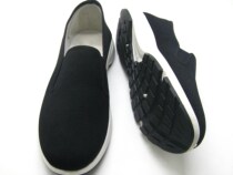 Tire bottom cloth shoes mens hard bottom anti-piercing iron shavings thickened labor insurance black tire bottom 2017