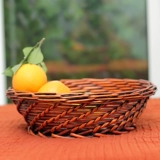 六月生 Корзина для фруктов плетеная корзина корзина для булочек на пару корзина для фруктов корзина из ротанга корзина для фруктов круглая корзина для закусок корзина для хранения