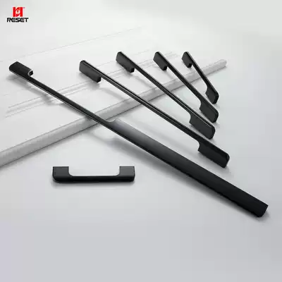 Cabinet door handle black drawer whole Cabinet high-grade American modern minimalist extended handle hardware accessories RESET