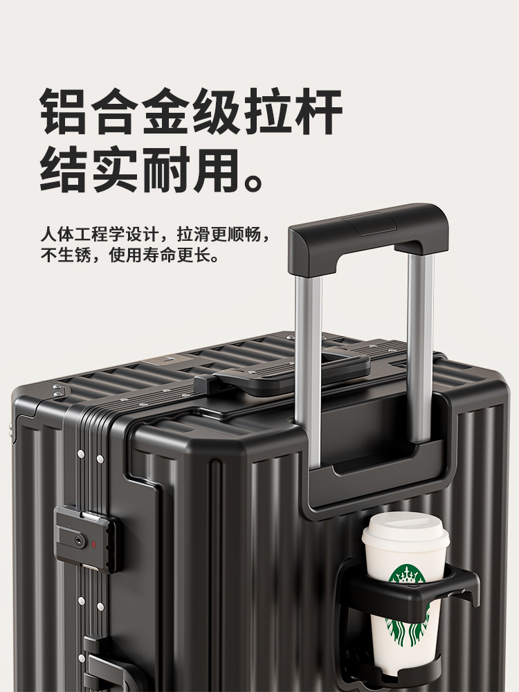 2025 New Model Suitcase Trolley Case for Women 20-Inch 24-Inch Small Carry-On Travel Password Leather Case for Men Sturdy and Durable