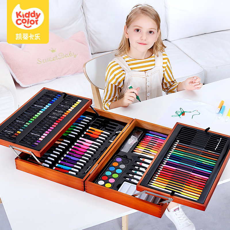 Katie Kale children's painting set tool brush watercolor pen Primary school art painting supplies Birthday gift