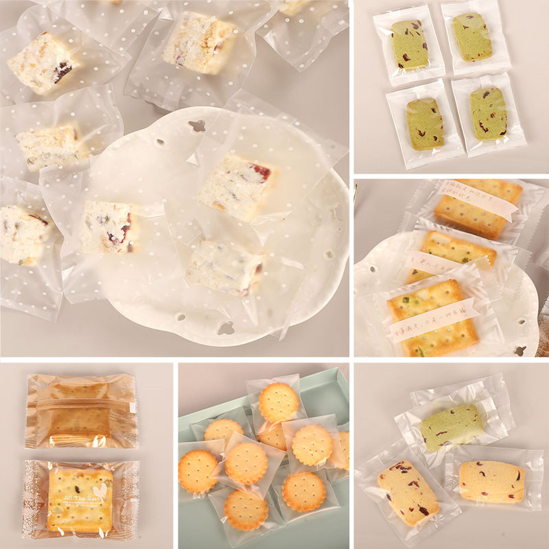 Thickened New Snowflake Ghee Packing Bag Machine Seal Bag Caption White Striped Cookie Bag Egg Yolk Ghee 100-Taobao