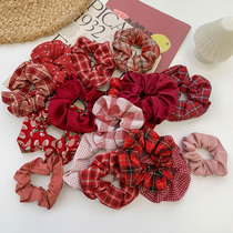 Youth Red Line ~ 2020 summer hair ball head French retro coliform Hairband rubber band hair accessories