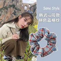 Korea ins minimalist iu head rope bm large intestine Hairband brandy temperament leather band women tie hair hair accessories