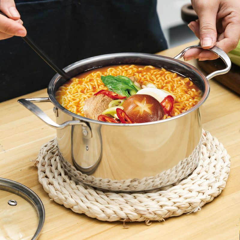 Commercial single-person household hot pot boiler electromagnetic furnace special bubble ramen soup milk pot one person rotates small pot