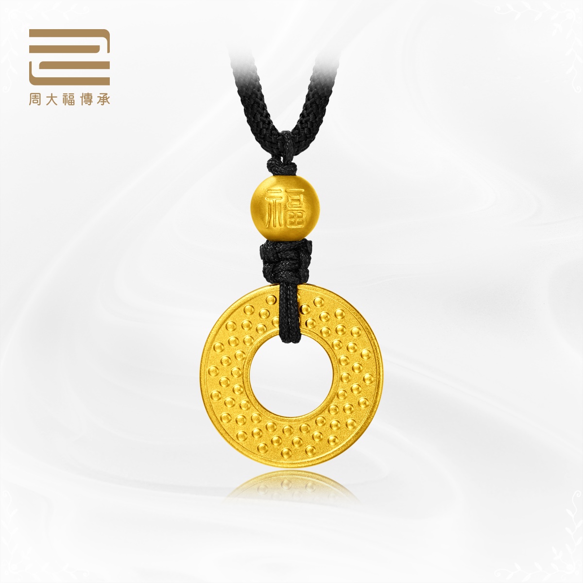 Zhou Dafu inherited the gluttony Totem Gold solid pendant F209131