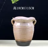 Плохой цветочный горшок, грубая керамика жареная фиолетовая песчаная керамика зеленый луко