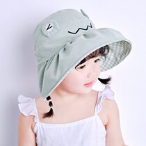  Childrens empty top hat girls sunshade sunscreen hat Korean version of the baby cute cartoon fisherman hat summer thin sun hat